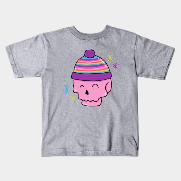 Chilly Skull Kids T-Shirt by Doodle by Meg
